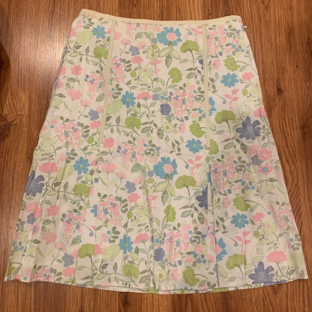 Summery floral cotton skirt by Sigrid Olsen | 4